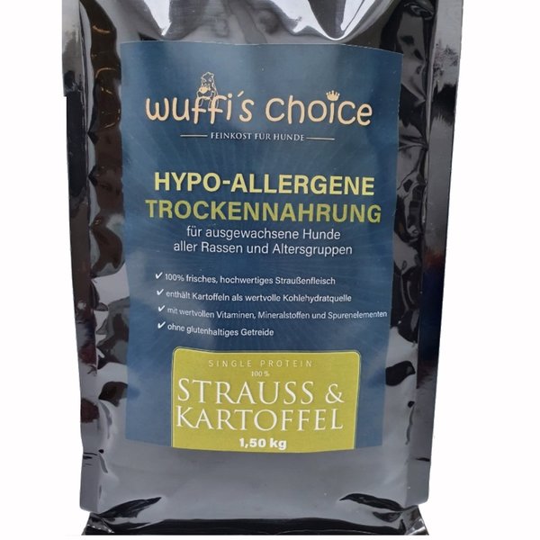 wuffi´s choice - Hypo-Allergenic Strauß & Kartoffel